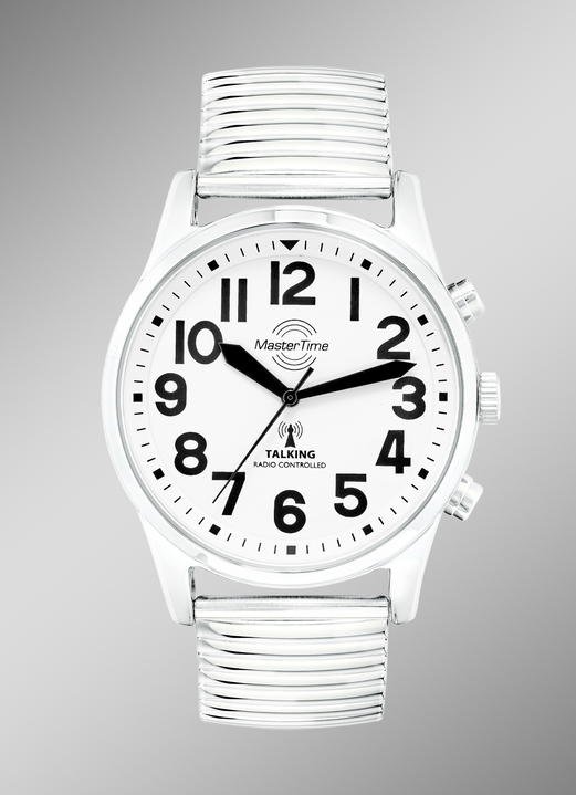 - Master Time radiogestuurd herenhorloge met spreektijdaanduiding, in Farbe