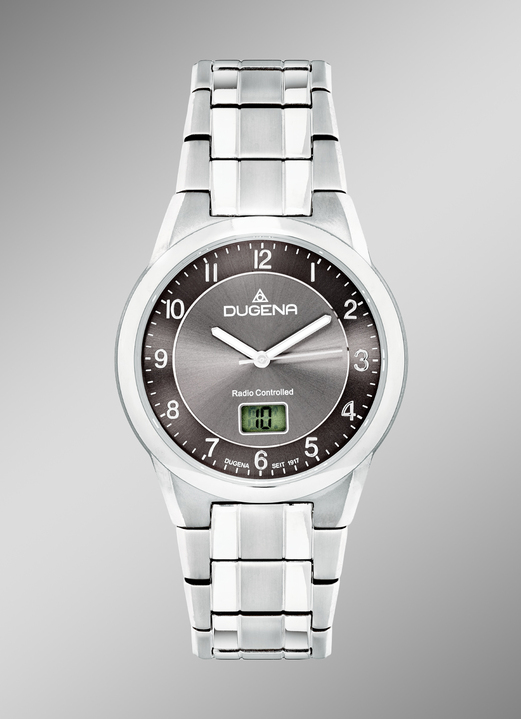 - Radiogestuurd herenhorloge met titanium kast, in Farbe
