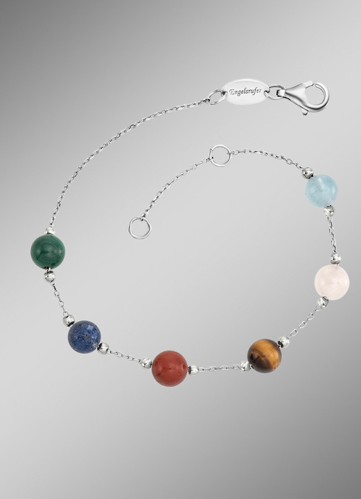 Armbanden - Krachtige stenen armband met 6 echte edelstenen, in Farbe  Ansicht 1