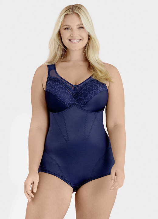 Corselet - Miss Mary broekcorselet met verstevigd voorpand, in Größe 080 bis 110, in Cup E, in Farbe MARINE Ansicht 1