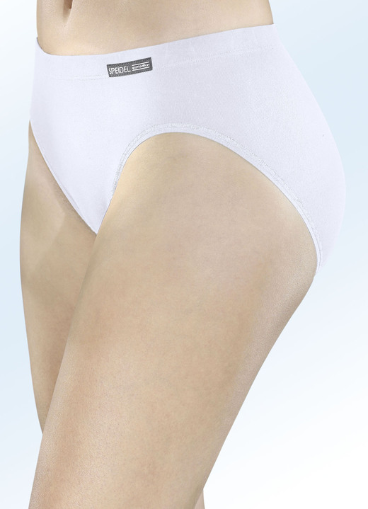 Slip - Speidel set van drie slips van puur biologisch katoen, in Größe 036 bis 048, in Farbe WIT Ansicht 1