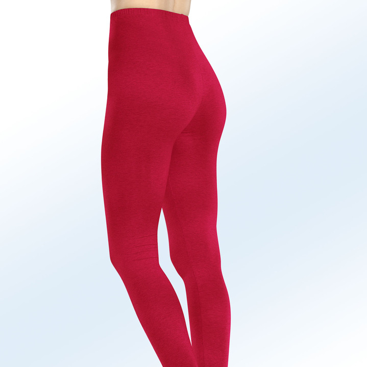 Leggings - Twee-pack leggings met biologisch katoen, in Größe 036 bis 054, in Farbe 1X ROOD, 1X ZWART Ansicht 1