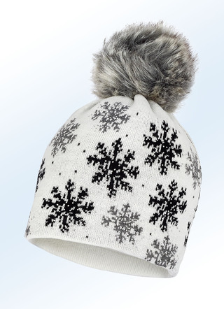 Trendy dameshoed met sneeuwvlokdesign