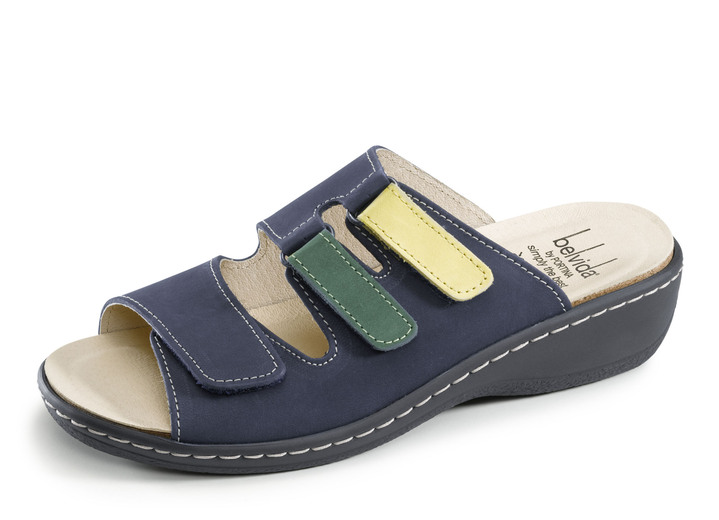 Sandalettes & slippers - ELENA EDEN, comfortabele damesmuiltjes, breedte H, met uitneembaar voetbed, in Größe 036 bis 042, in Farbe MARINE-MEERKLEURIG Ansicht 1