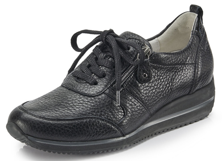 Breedte H - Waldläufer, lichte damessneakers, breedte H, met uitneembaar voetbed, in Größe 3 1/2 bis 8, in Farbe ZWART Ansicht 1
