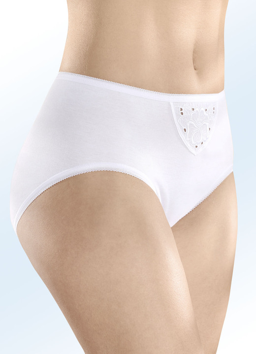 Slip - Vierpack Speidel-slips van biologisch katoen, in Größe 038 bis 052, in Farbe WIT