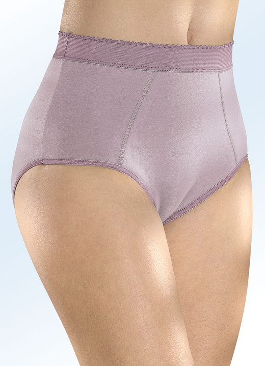 Slip - Set van zes gevormde slips met verstevigd buikgedeelte, in Größe 038 bis 054, in Farbe JADE, PAARS Ansicht 1