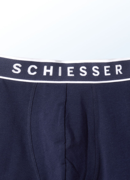 Onderbroeken - Schiesser set van drie slips met elastische tailleband, in Größe 004 bis 008, in Farbe 3X MARINE Ansicht 1