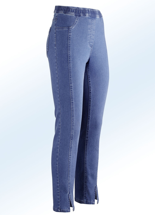 Jeans - Pull-on-jeans, in Größe 017 bis 052, in Farbe JEANSBLAUW Ansicht 1