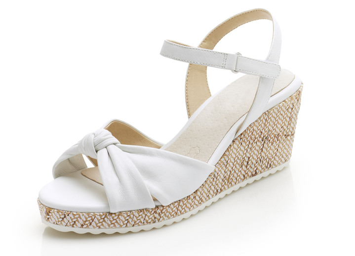 Sandalettes & slippers - ELENA EDEN sandalen gemaakt van zacht nappaleer, in Größe 036 bis 042, in Farbe WIT Ansicht 1