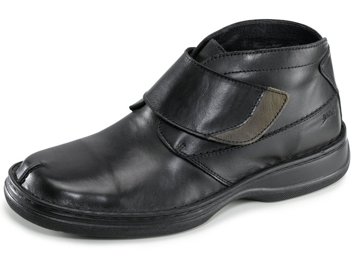 Laarsjes - GINO GALANTE, gevoerde herenlaarzen, winterschoenen, breedte K, met uitneembaar voetbed Laarsjes - GINO GALANTE, gevoerde herenlaarzen, winterschoenen, breedte K, met uitneembaar voetbed, in Größe 039 bis 046, in Farbe ZWART-GRIJS