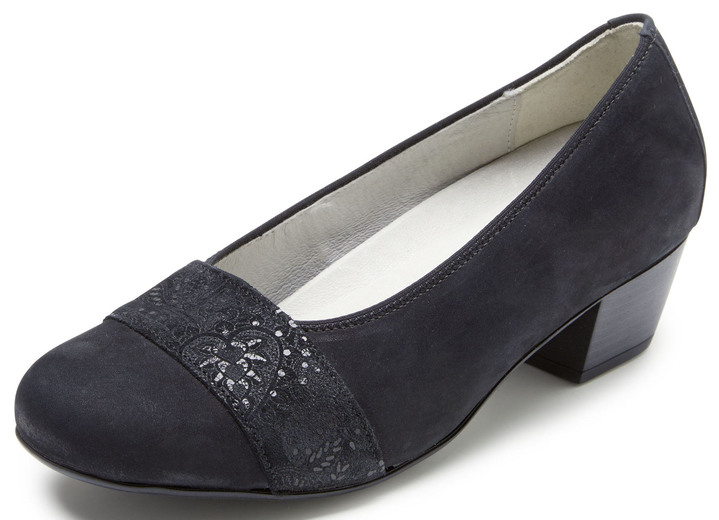 Pumps & ballerina's - Waldläufer, comfortabele damespumps, breedte K, met uitneembaar voetbed, in Größe 3 1/2 bis 8, in Farbe ZWART Ansicht 1