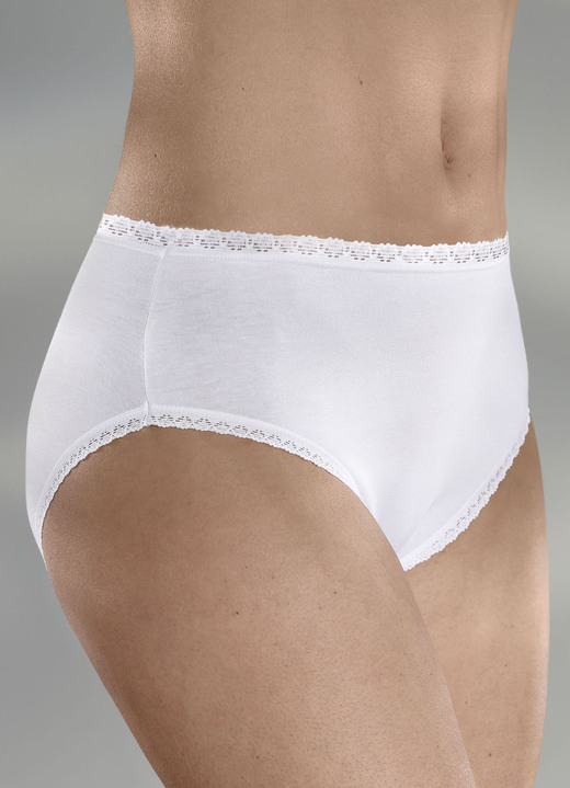 Slip - Set van vijf slips, in Größe 038 bis 052, in Farbe WIT Ansicht 1