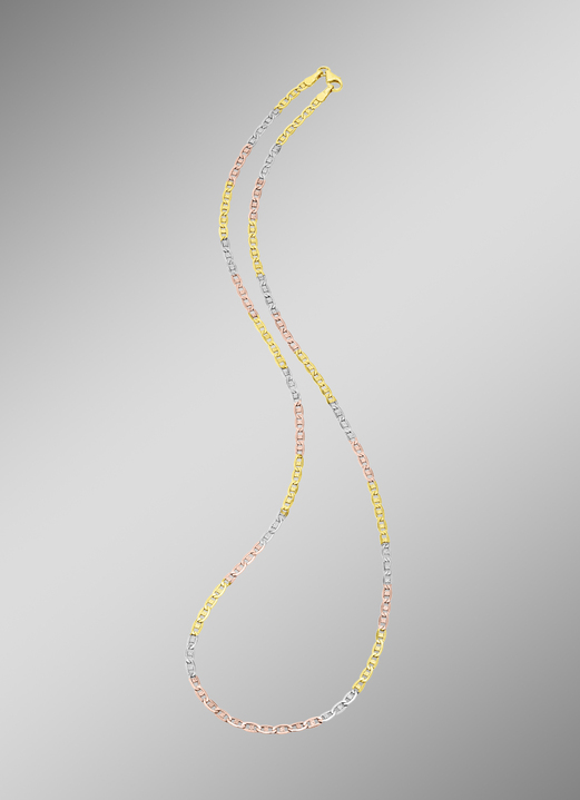 Armbanden - Elegante set in driekleur, met karabijnhaak, in Farbe , in Ausführung Halsketting, 45 cm lang Ansicht 1
