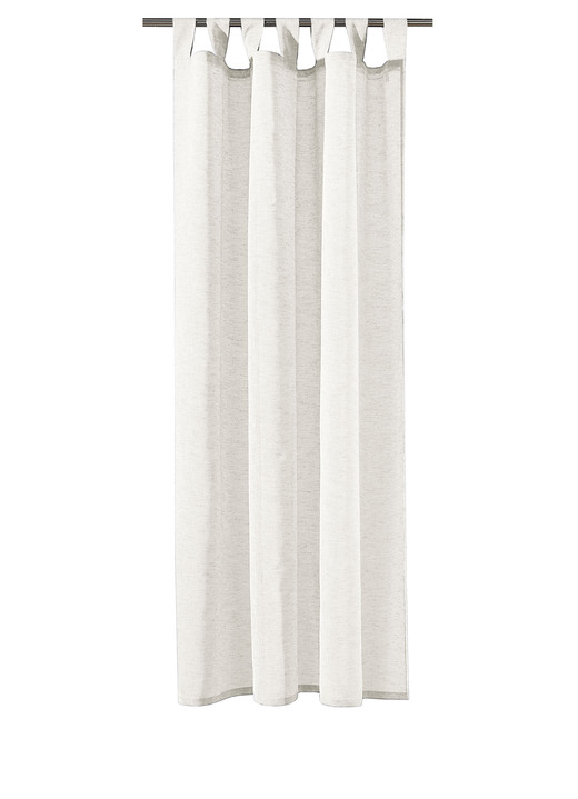 Klassiek - Gordijn in linnenlook, in Größe 358 (H 145 x B 140 cm) bis 456 (H 245 x B 140 cm), in Farbe NATUREL, in Ausführung met lussen Ansicht 1