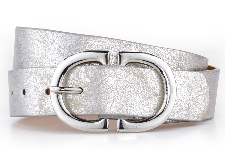 Riemen - Riem, in Größe 090 bis 100, in Farbe ZILVER Ansicht 1