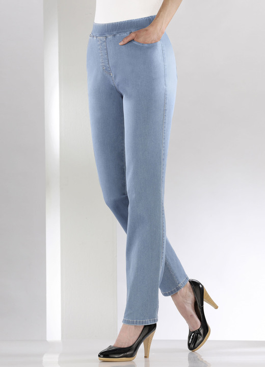 Jeans - Afslankende jeans in een pull-on-model, in Größe 018 bis 245, in Farbe LICHTBLAUW Ansicht 1