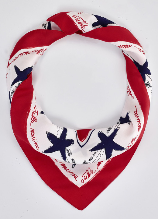 - Nicki handdoek met blauwe zeester, in Farbe CRÈME-ROOD-BLAUW Ansicht 1