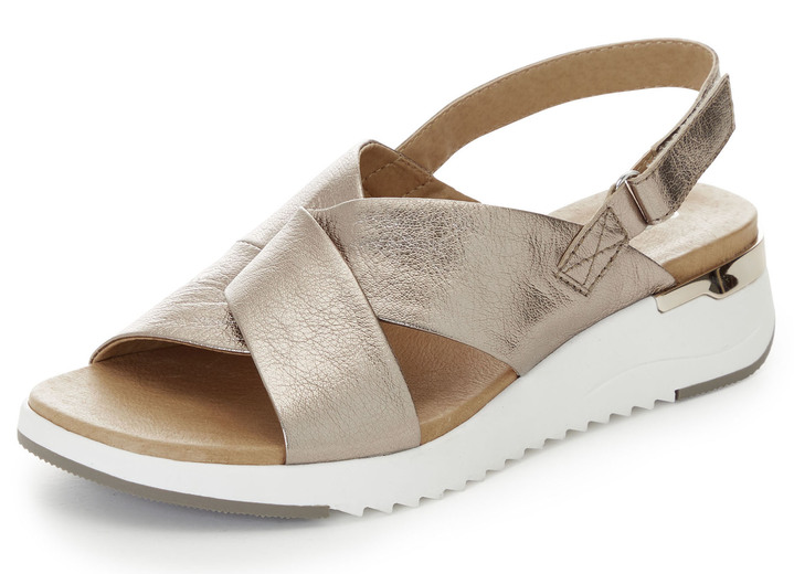 Sandalettes & slippers - Caprice sandaal van nappaleer, in Größe 036 bis 042, in Farbe BRONZEN Ansicht 1