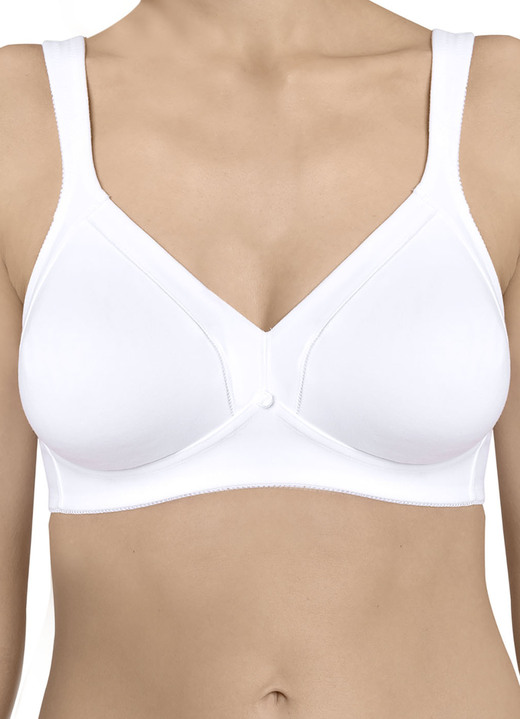 T-Shirt-BH - Triumph katoenen shaper-bh met een hoog katoengehalte, in Größe 080 bis 100, in Cup C, in Farbe WIT Ansicht 1
