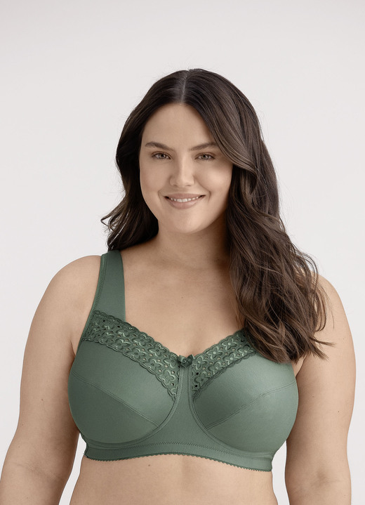 Soft-BH - Miss Mary bh met borduursel, in Größe 080 bis 110, in Cup H, in Farbe GROEN Ansicht 1