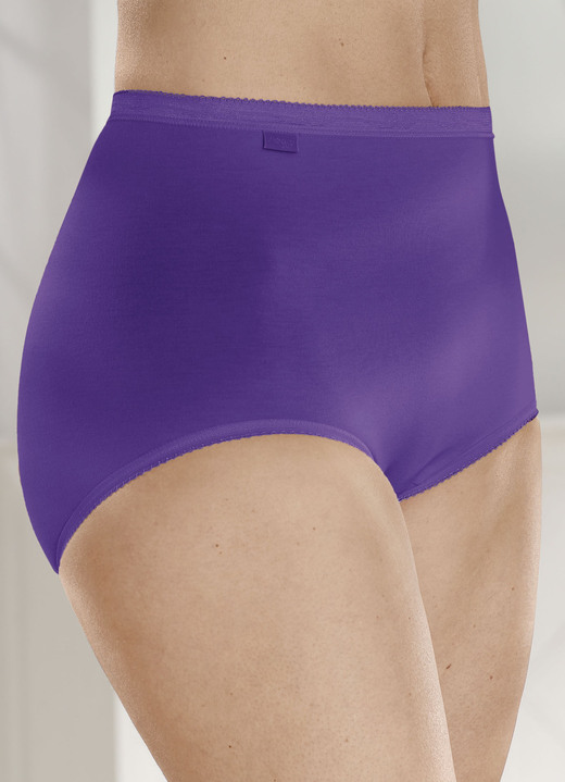 Slip - Sloggi driepack maxi-slips, in Größe 038 bis 058, in Farbe 1X VIOLETT, 1X PUDER, 1X SEKT Ansicht 1