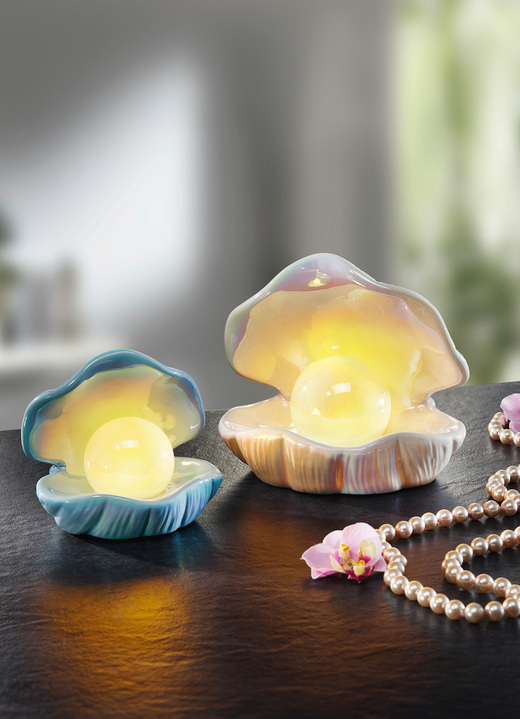 Woonaccessoires - Schaal met LED-verlichting, in Farbe , in Ausführung Schelp, klein Ansicht 1