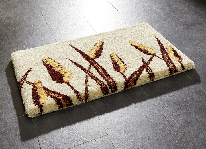 Badmatten - Badkamerset met antislip-onderkant, van Grund, in Größe 100 (Matje, halfrond 50/80 cm) bis 112 (Toiletdekselafdekking 47/50 cm), in Farbe TERRA Ansicht 1