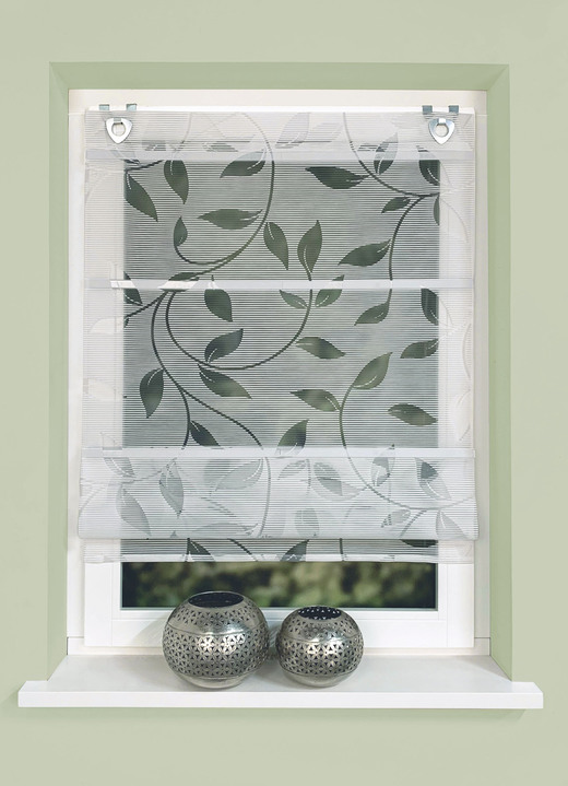 Rolgordijnen - Luchtig, licht en superpraktisch magnetisch rolgordijn, in Größe 316 (H 130 x B 45 cm) bis 328 (H210xB 70 cm), in Farbe GRIJS Ansicht 1