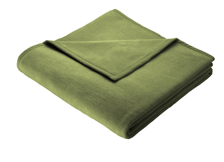Inspiratie - Superzachte deken van Borbo gemaakt van puur katoen, in Größe 185 (Beddendeken, 100 x 150 cm) bis 325 (plaid, 150 x 220 cm), in Farbe OLIJF Ansicht 1