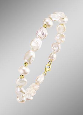 Armband met SW gekweekte parels en Keshi parels