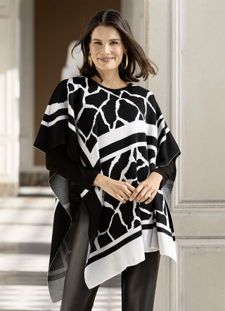 Poncho in asymmetrische puntvorm