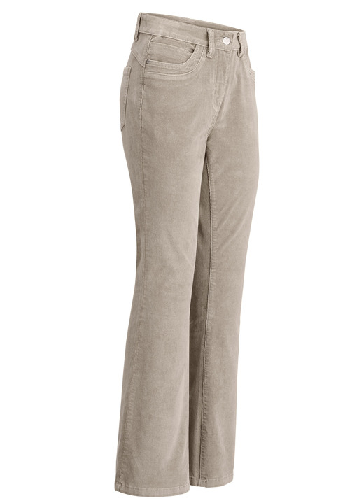 - Corduroy broek in trendy bootcut-vorm, in Größe 017 bis 050, in Farbe BEIGE Ansicht 1