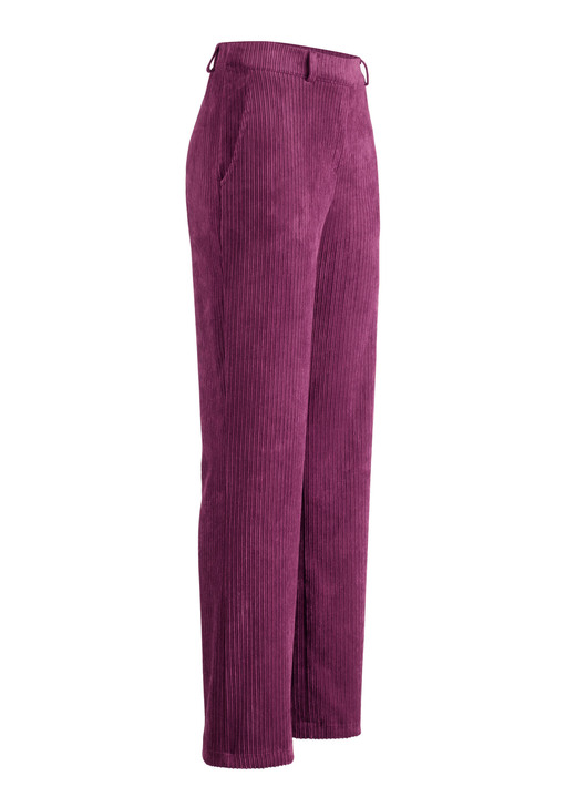 Broeken met elastische band - Broek in modieuze breedte, in Größe 017 bis 054, in Farbe BEERE Ansicht 1