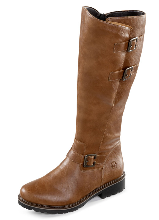 Laarzen & laarsjes - Remonte, gevoerde dameslaarzen, winterschoenen, breedte G, met lamsvacht, in Größe 036 bis 042, in Farbe COGNAC Ansicht 1