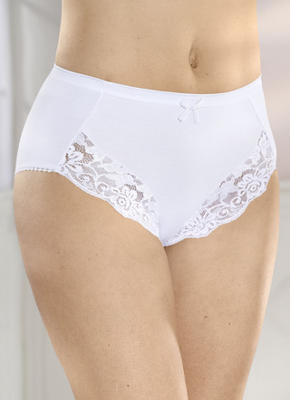 Set van drie slips met elastische kant