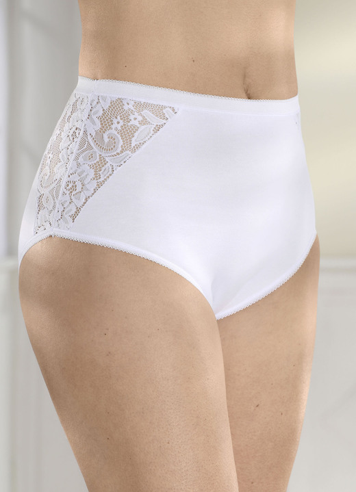 Slip - Set van drie Laurina-slipjes, in Größe 038 bis 054, in Farbe WIT Ansicht 1