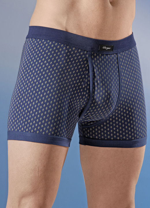 Onderbroeken - Vierpack onderbroeken, all-over patroon Onderbroeken - Vierpack onderbroeken, all-over patroon, in Größe 005 bis 011, in Farbe 2X MARINE-MULTIKLEURIG, 2X ZWART-MULTIKLEURIG
