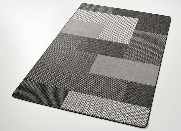 Modern - Onderhoudsvriendelijke tapijten voor binnen en buiten, in Größe 111 (Brug, 60 x 110 cm) bis 282 (Tapijt, 200 x 290 cm), in Farbe ANTRACIET Ansicht 1