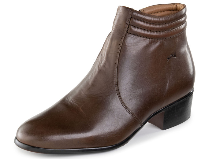 Laarsjes - GINO GALANTE, elegante heren enkellaarsjes, met rits Laarsjes - GINO GALANTE, elegante heren enkellaarsjes, met rits, in Größe 040 bis 046, in Farbe MOKKA