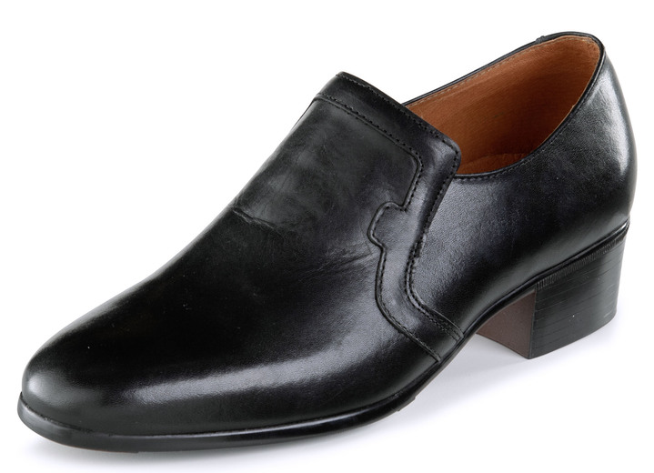 Instappers & veterschoenen - GINO GALANTE, elegante herenpantoffels, met elastische band Instappers & veterschoenen - GINO GALANTE, elegante herenpantoffels, met elastische band, in Größe 039 bis 046, in Farbe ZWART
