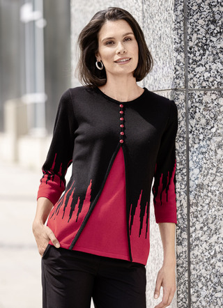 Trui met twinset-look