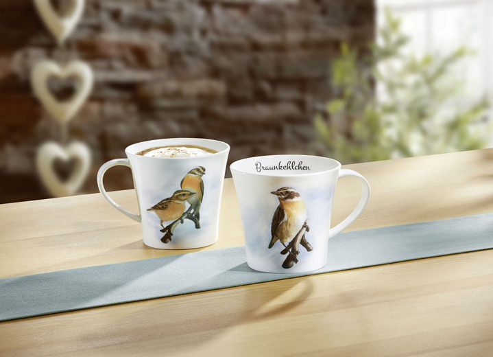 Woonaccessoires - Mok met roodborsttapuitmotief, in Farbe BUNT Ansicht 1