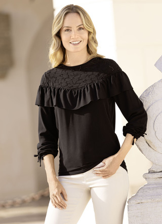 Chique blouse met strikbandjes