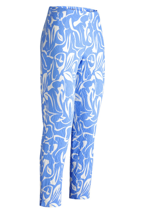 - Broek in 7/8-lengte en actueel design - Broek in 7/8-lengte en actueel design, in Größe 018 bis 052, in Farbe AZUURBLAUW-ECRU