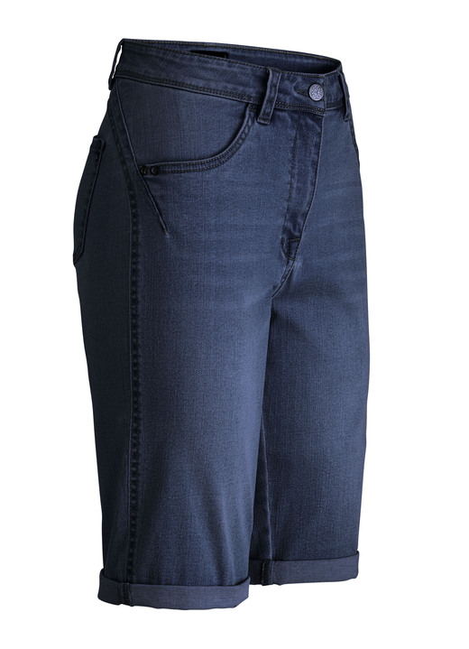 - Bermudashort met push-upeffect - Bermudashort met push-upeffect, in Größe 034 bis 052, in Farbe DONKERBLAUW