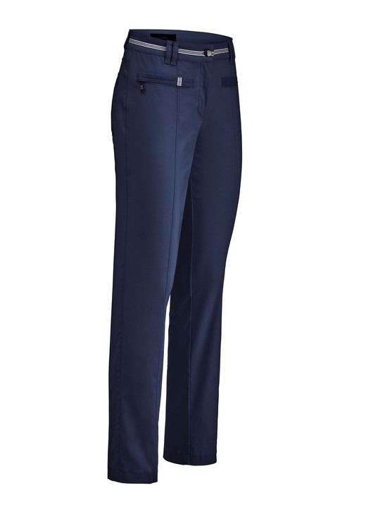 Damesmode - Uitgebreid vervaardigde broek, in Größe 017 bis 052, in Farbe MARINE Ansicht 1