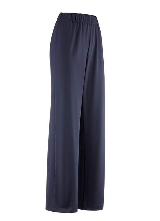Broeken met elastische band - Broek in modieuze palazzo-vorm, in Größe 018 bis 054, in Farbe MARINE Ansicht 1