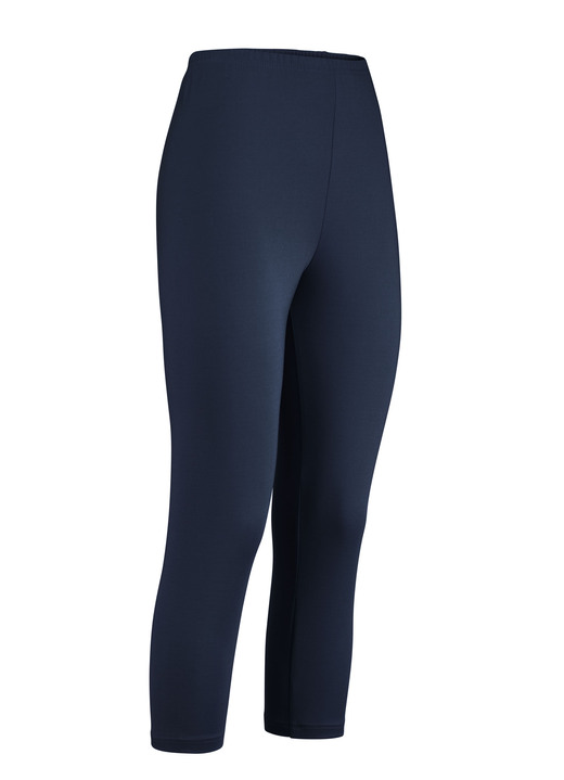 Broeken met elastische band - Capri-legging, in Größe (36/38) bis (52/54), in Farbe MARINE Ansicht 1