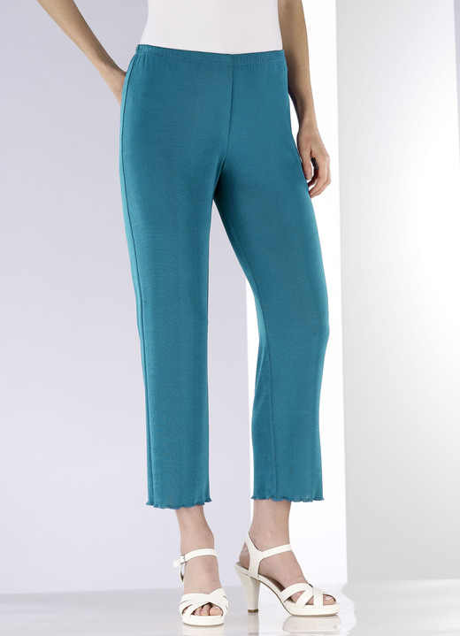 7/8 broeken, capri's, bermuda's - Zacht vloeiende, 7/8 lange broek 7/8 broeken, capri's, bermuda's - Zacht vloeiende, 7/8 lange broek, in Größe 036 bis 060, in Farbe BENZINE